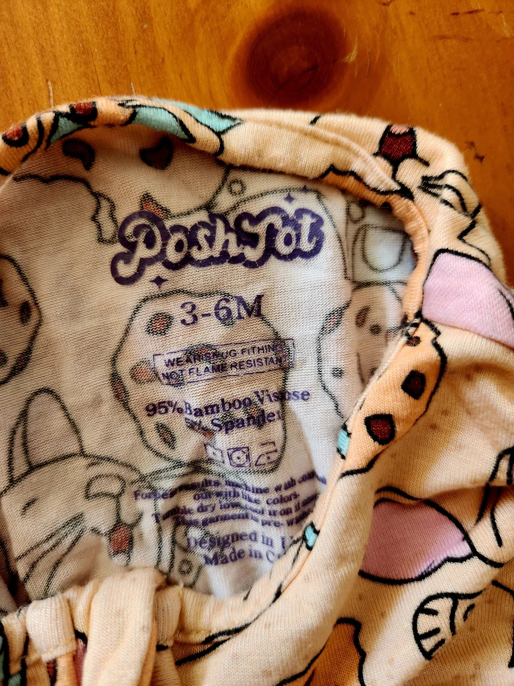 Posh Tot 3-6m Bamboo If You Give A Mouse A Cookie Footie
